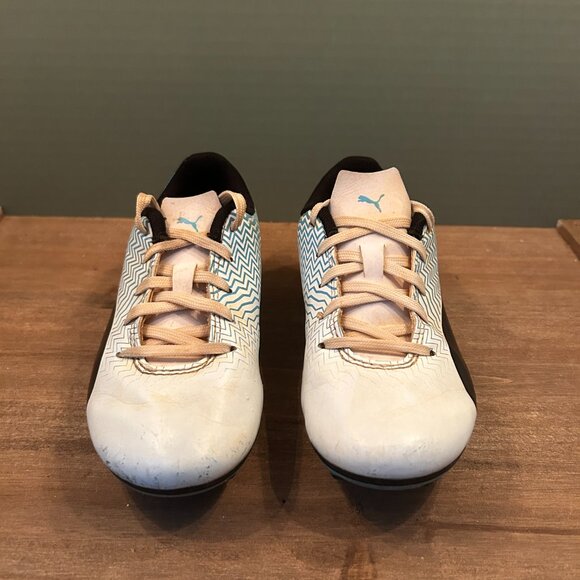 Puma Kids Blue White Rapido II FG Soccer Cleats 106063-04 Size 12C - Picture 2 of 8